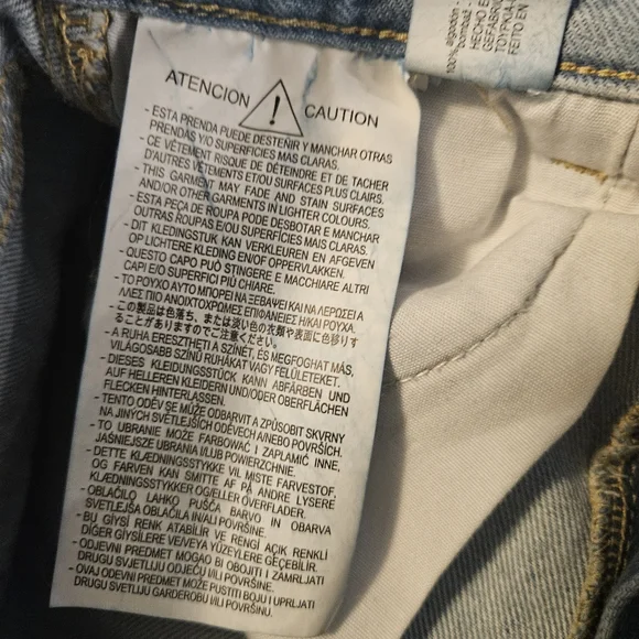 ZARA Women Mid Rise Cargo Side Pocket  Denim Wide Leg Pants Sz US 0 Blue Light - Picture 5 of 11